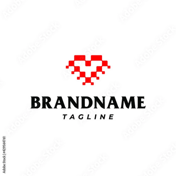 Obraz love data pixel logo