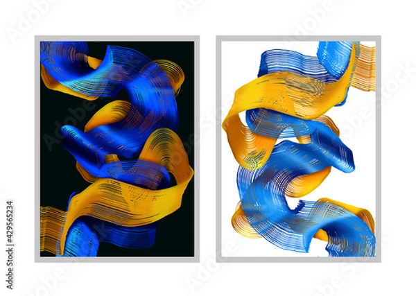 Obraz Creative minimalist hand-painted illustration for wall decoration, postcard cover design or brochure design.