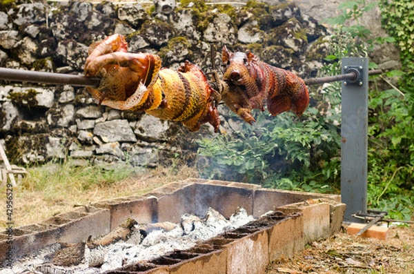 Obraz Méchoui, Cochon grillé