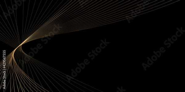 Obraz Luxury black gold background