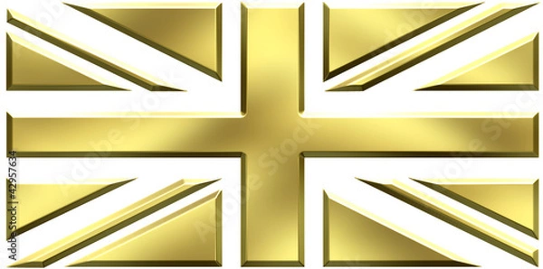 Obraz UK gold flag