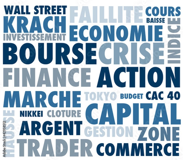 Fototapeta mots, businness, bourse