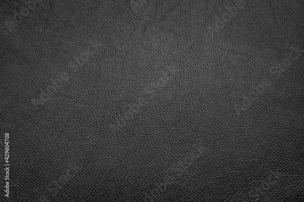 Obraz Black blank leather background texture
