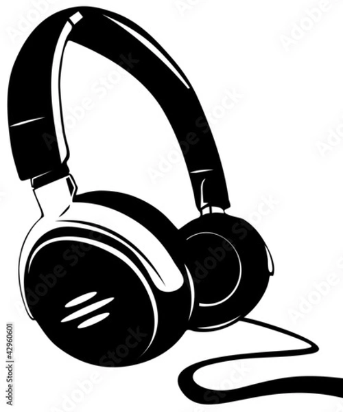 Obraz headphones on a white background