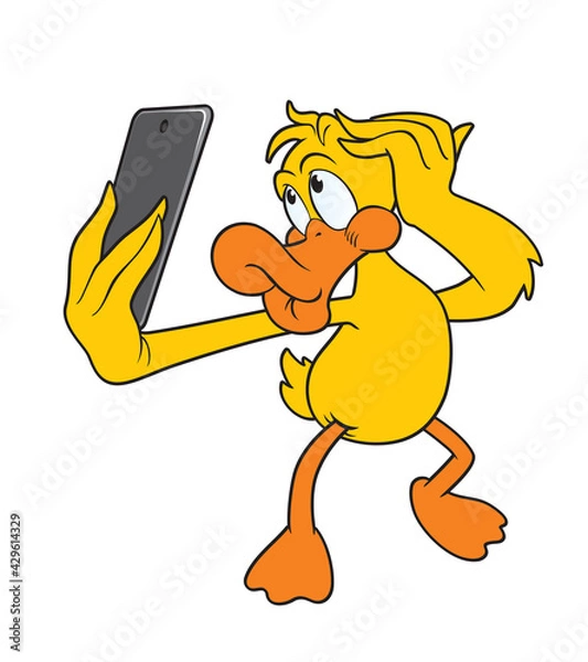 Obraz duck face selfie