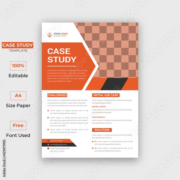 Obraz case study flyer template	
