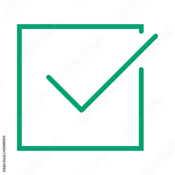 Obraz Checked icon illustration design