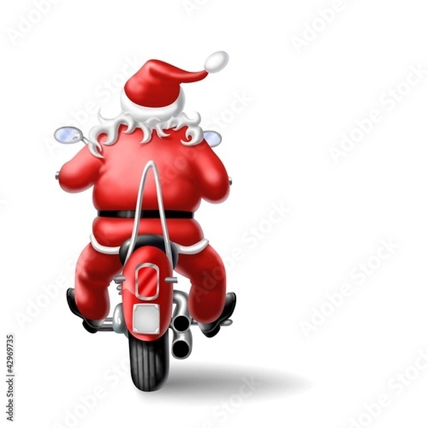 Obraz babbo natale in moto