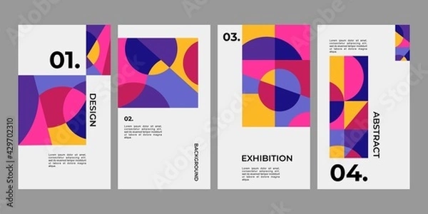 Fototapeta Colorful abstract and pattern background vector illustration for poster, banner, print, and social media story