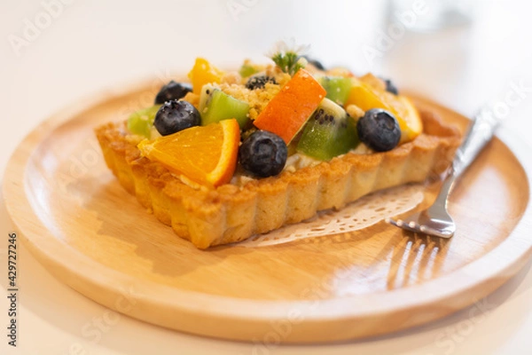 Fototapeta Mixed fruit and bread