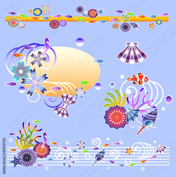 Obraz 紅型　海　夏