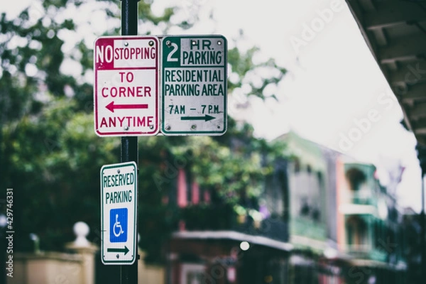 Obraz sign in the city