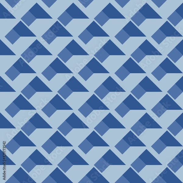 Fototapeta Geometric seamless pattern  with square diamond shapes. Repeating background. Vector graphics.