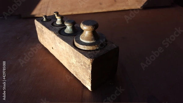 Fototapeta scale calibration weights
