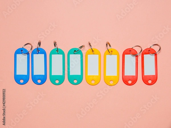 Fototapeta 色んな色の名札