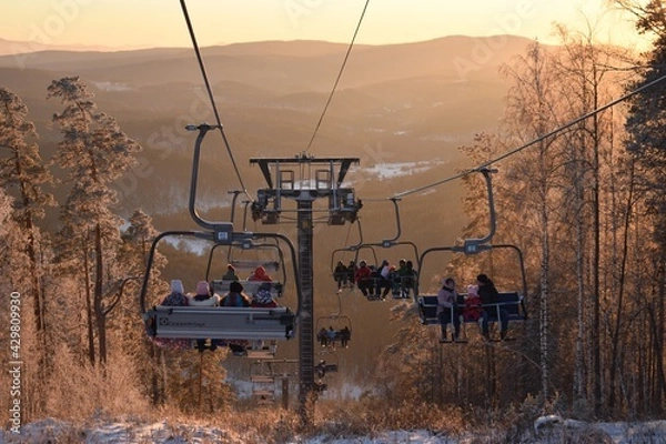 Obraz lift in winter