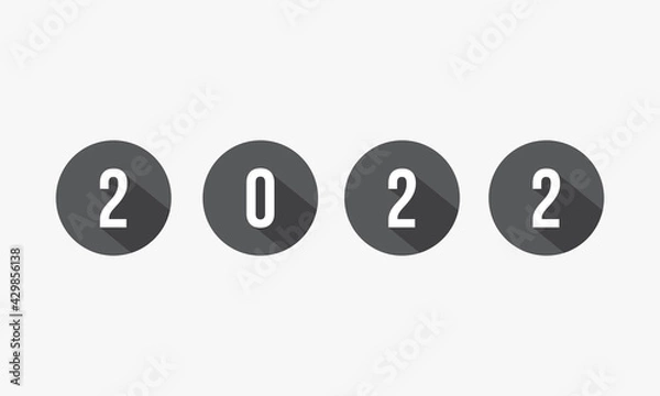 Fototapeta 2022 circle with shadow isolated on white background.