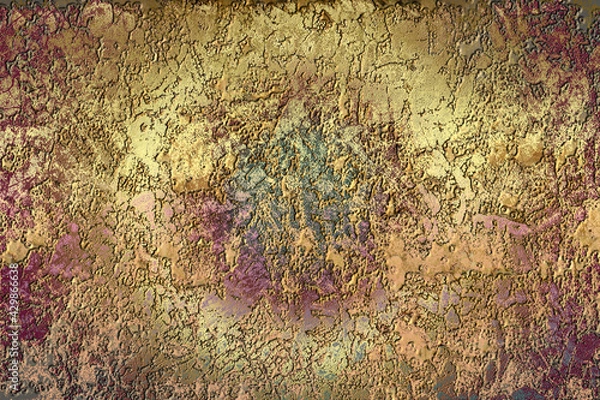 Obraz Golden abstract  decorative paper texture  background  for  artwork  - Illustration