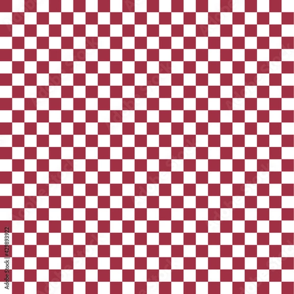 Obraz Red and White Square Checker Board Pattern