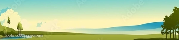 Obraz Nature rural landscape summer day