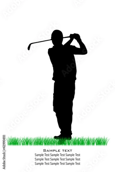 Fototapeta Vector Golfer Silhouettes
