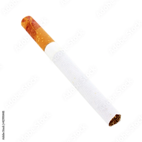Fototapeta Cigarette butt isolateed on white
