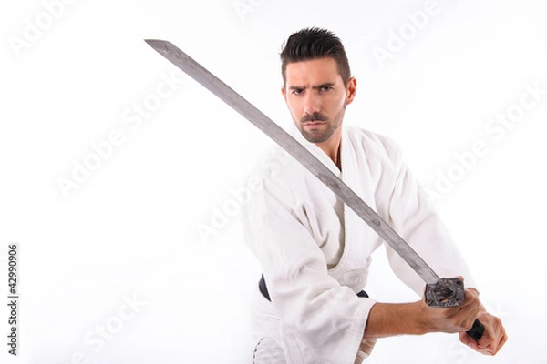 Obraz martial arts man with sword