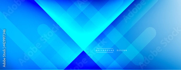 Obraz Dynamic lines abstract background. 3D shadow effects and fluid gradients. Modern overlapping forms