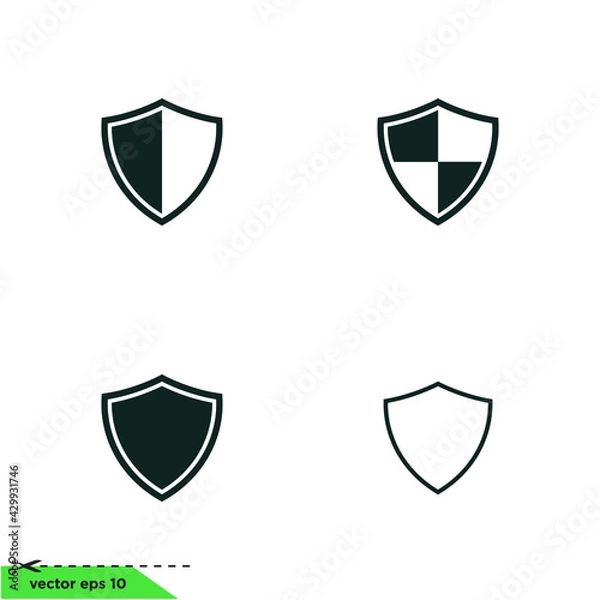 Fototapeta shield protection icon vector illustration simple design element