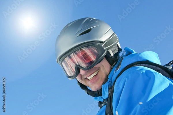 Obraz Skifahrer mit Helm