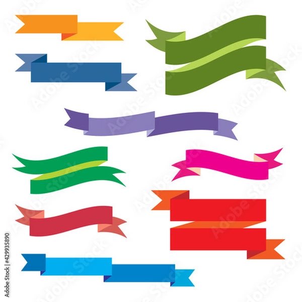 Obraz Banners icon set flat design illustration