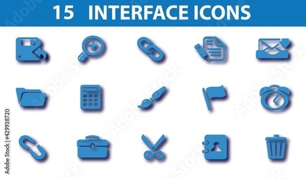 Fototapeta Generic Smartphone Ui Icons

