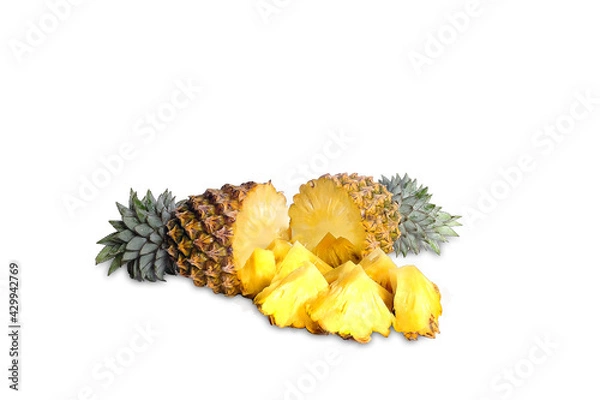 Fototapeta pineapple isolated on white