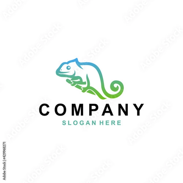 Obraz Chameleon Gradient Idea Logo Design