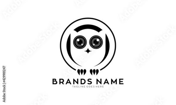 Obraz Funny owl elegant logo
