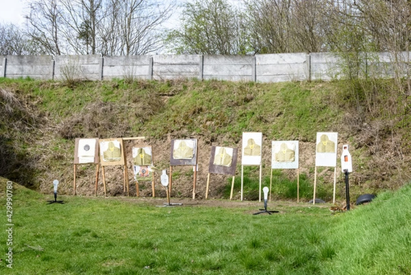 Obraz shooting targets on a shooting range