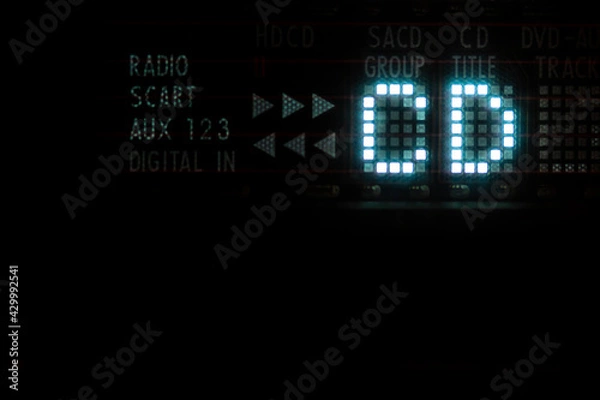 Obraz Old vacuum fluorescent display. CD sign