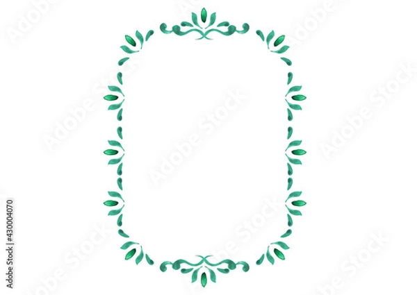 Obraz 水彩画のフレーム。
デザイン素材。
唐草のフレーム。
