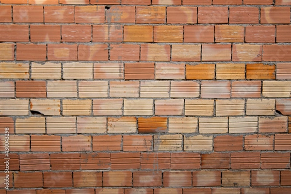 Obraz red brick background wall 