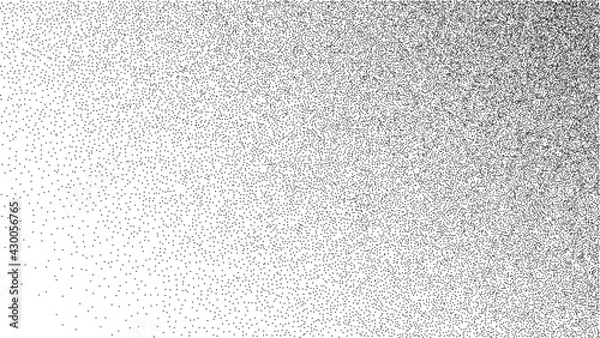 Fototapeta Dot stipple Gradient Background. Halftone in dotwork style. Grainy Dotwork Texture. Vector Illustration.