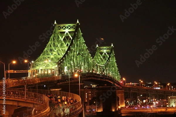 Obraz Jacques Cartier Bridge at night
