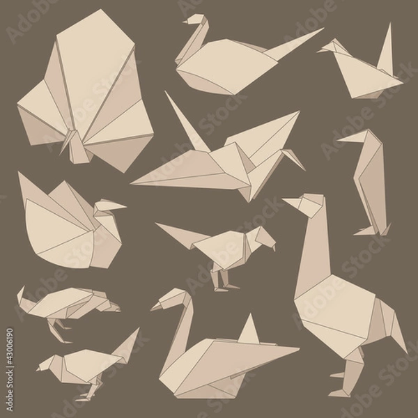 Obraz Origami birds