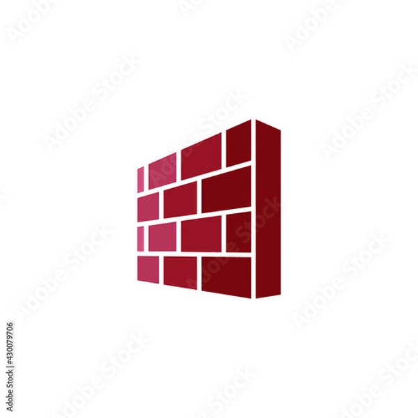 Obraz brick wall icon simple design element