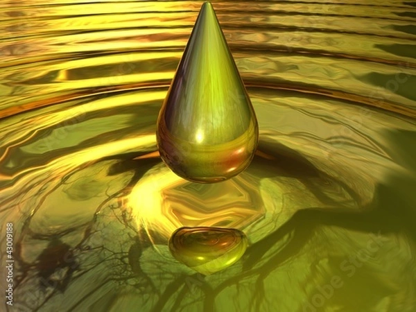 Obraz Fale kropli oleju