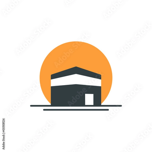 Fototapeta kaaba icon hajj symbol logo template