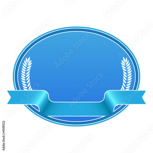 Obraz Blue blank label shield