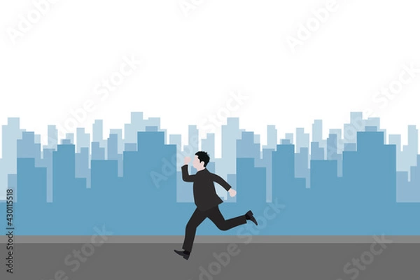 Fototapeta 街を走るビジネスマン_02