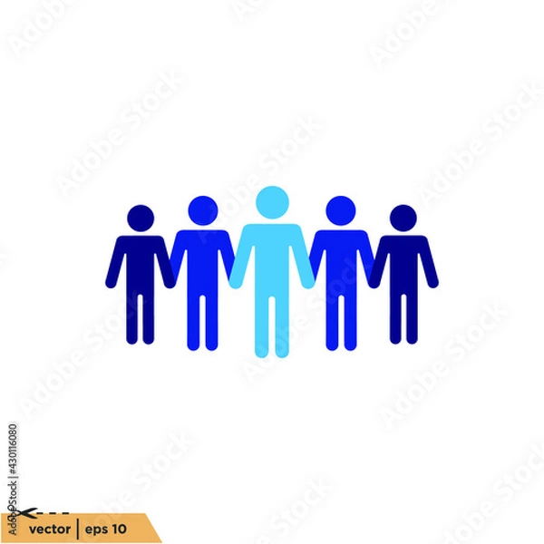 Fototapeta human teamwork employee icon vector illustration simple design element