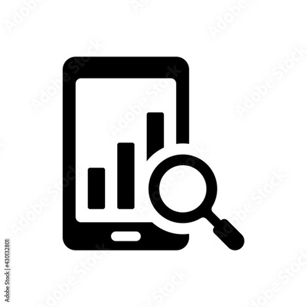 Fototapeta Mobile marketing analysis icon