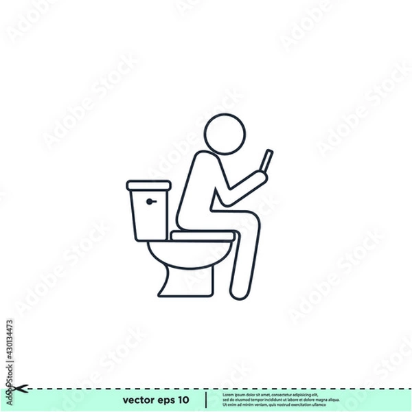 Fototapeta toiled icon simple design element
